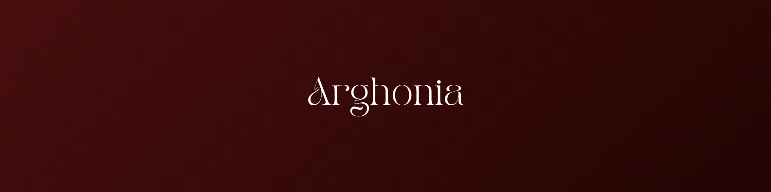 Name Arghonia auf roten Hintergrund